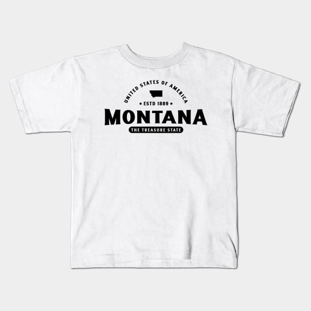 Montana Mountain Majesty Kids T-Shirt by Vectographers